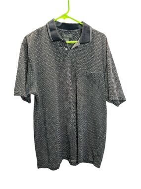 Van Heusen Black and White Patterned Polo